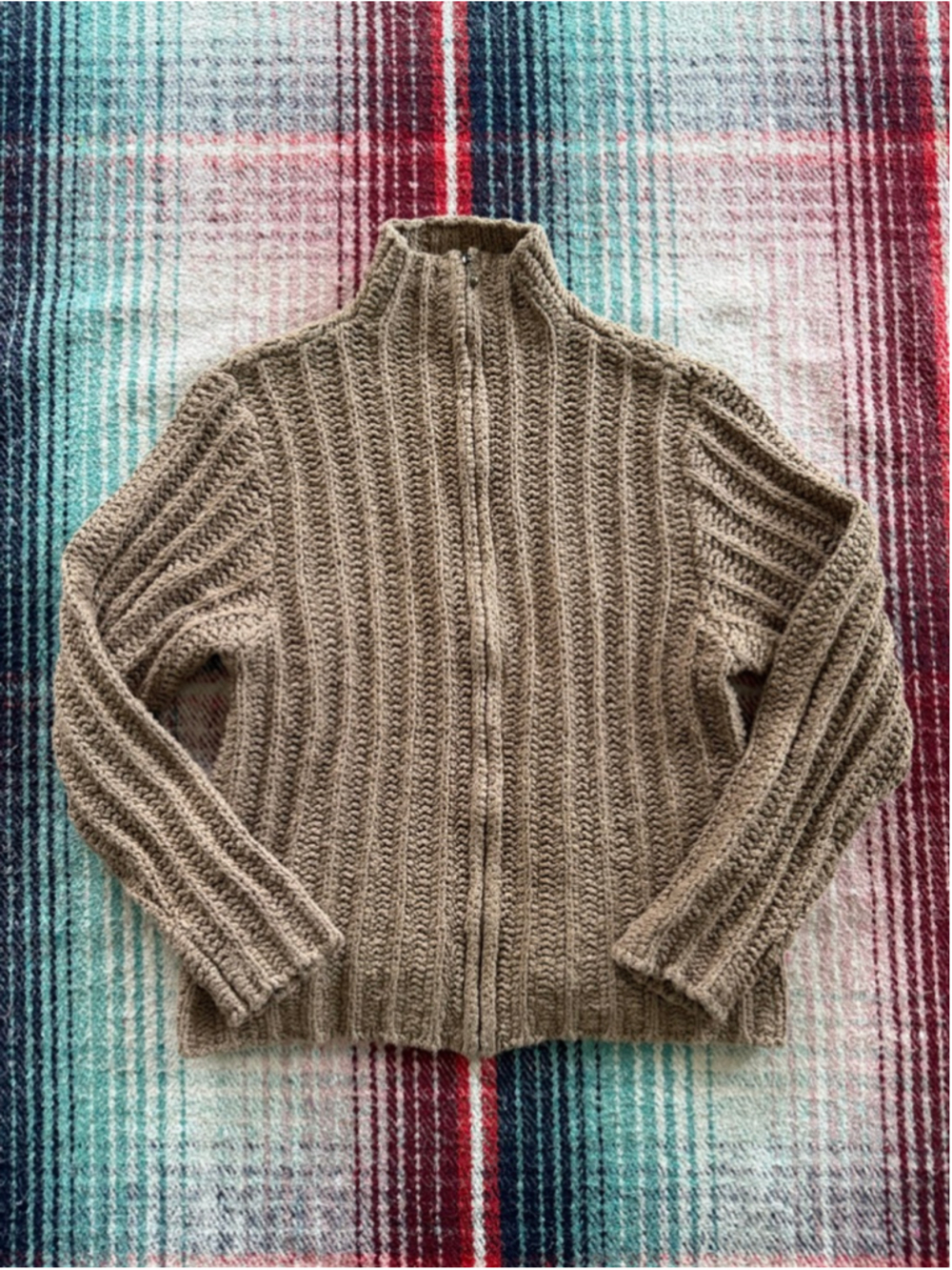 Vintage Woolrich Brown Zip Up Sweater L